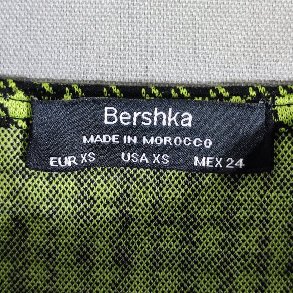 Bershka romper women's size XS green and black colour houndstooth pattern - Picture 4 of 11